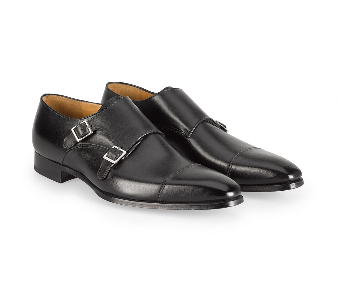 Double Buckle Shoes - Ethan Black Shadow